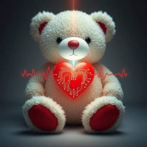 AI-powered Teddy with glowing heart