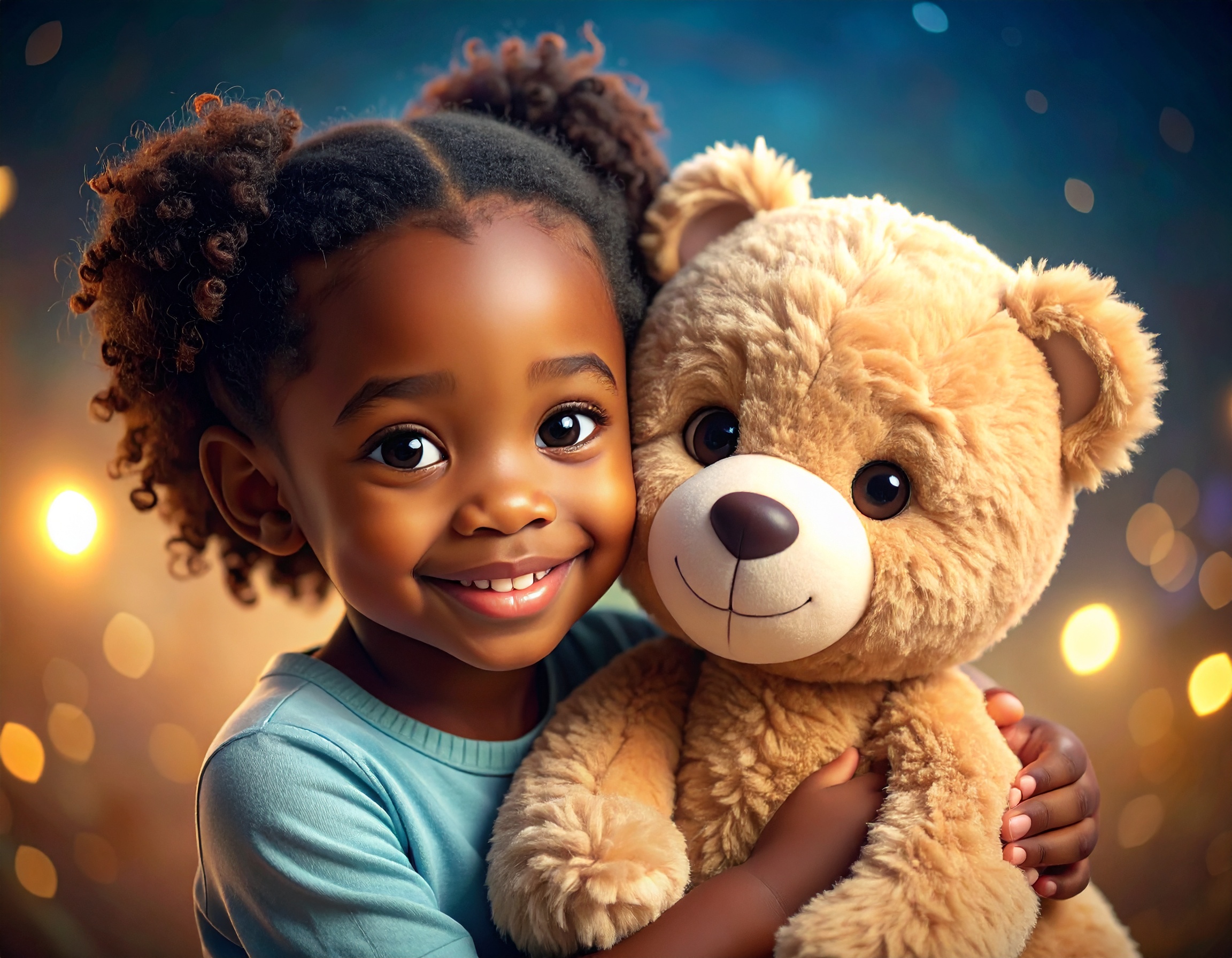 Happy child with Teddy AI